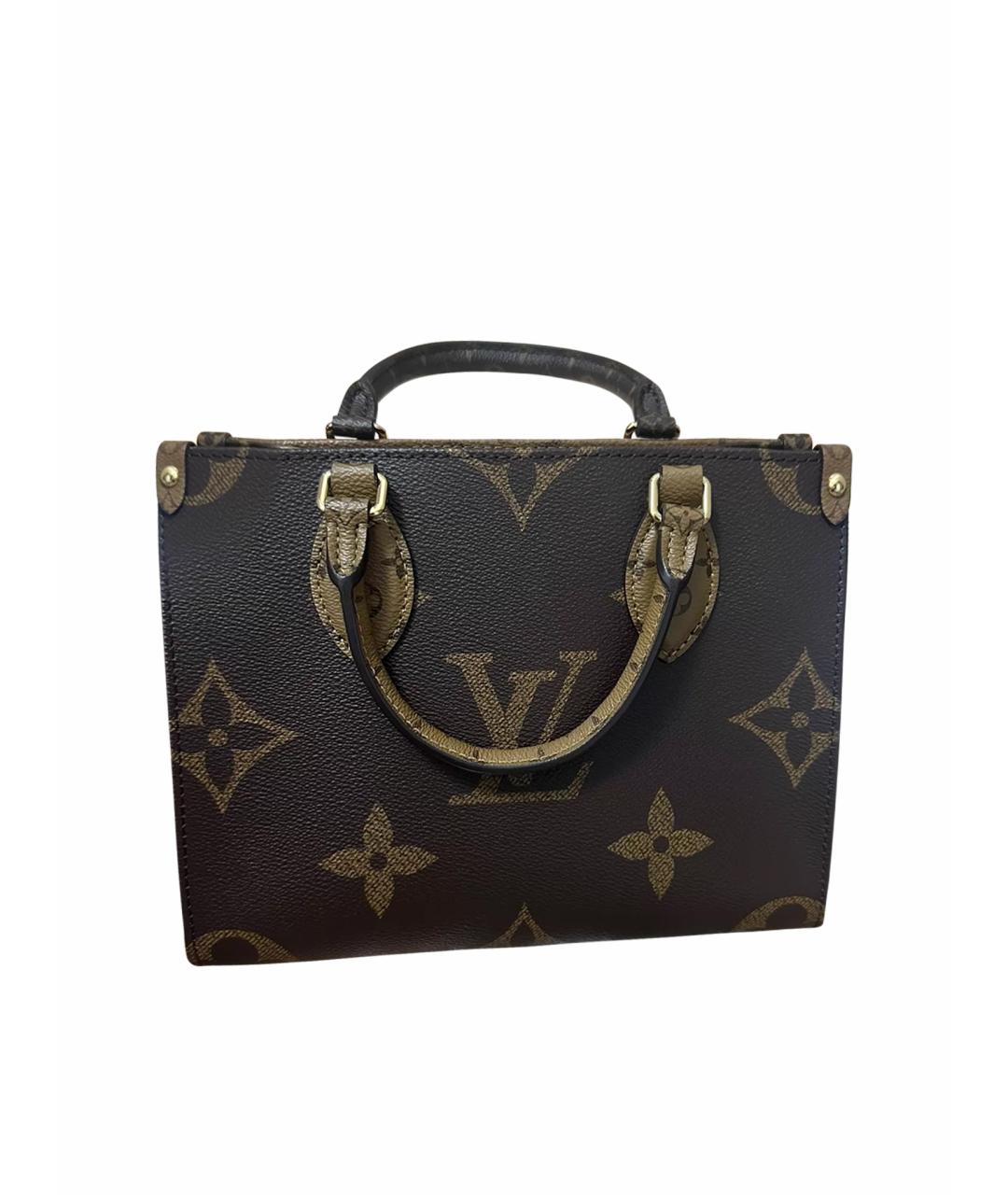 LOUIS VUITTON Коричневая кожаная сумка через плечо, фото 1