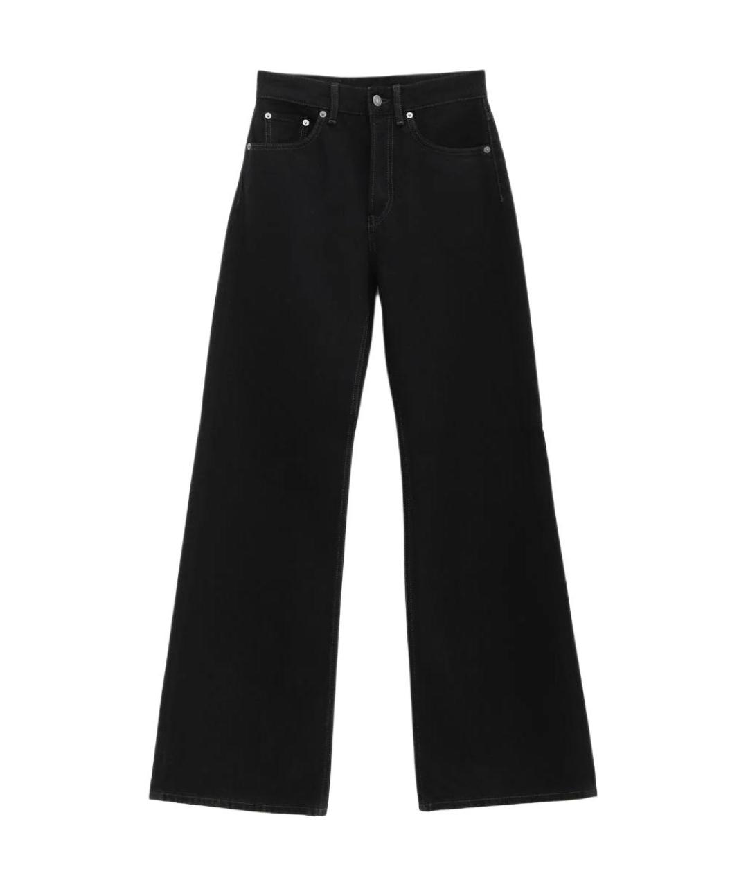 ACNE STUDIOS Черные хлопковые прямые джинсы, фото 1
