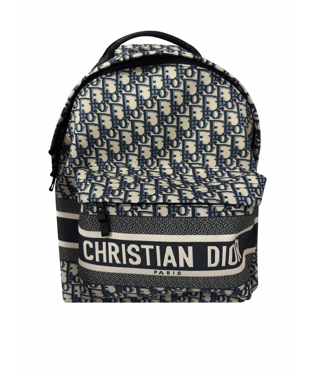 CHRISTIAN DIOR Синий тканевый рюкзак, фото 1