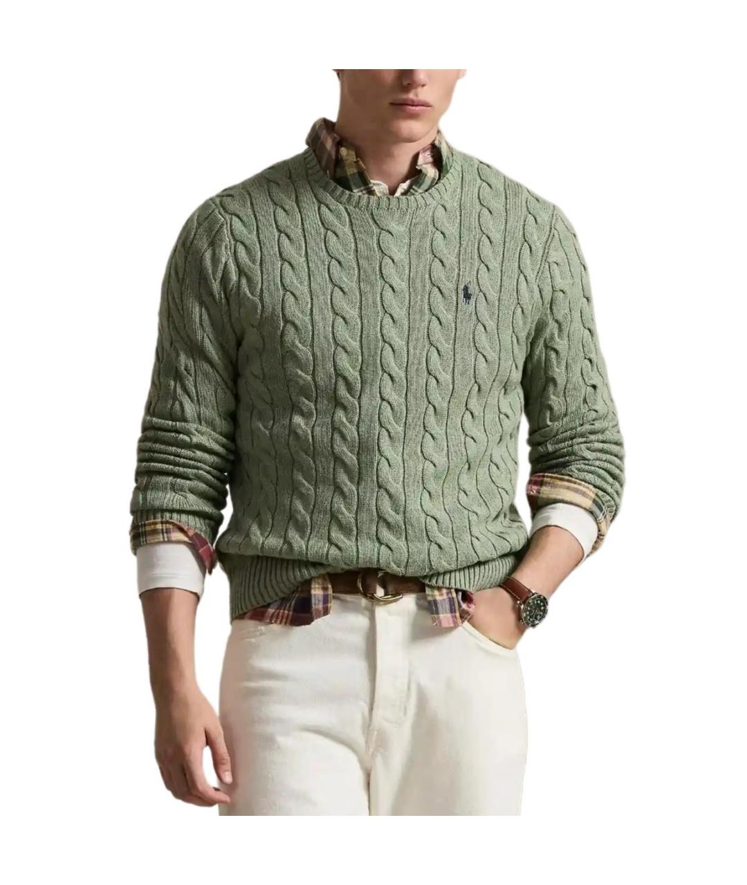 POLO RALPH LAUREN Зеленый джемпер / свитер, фото 3