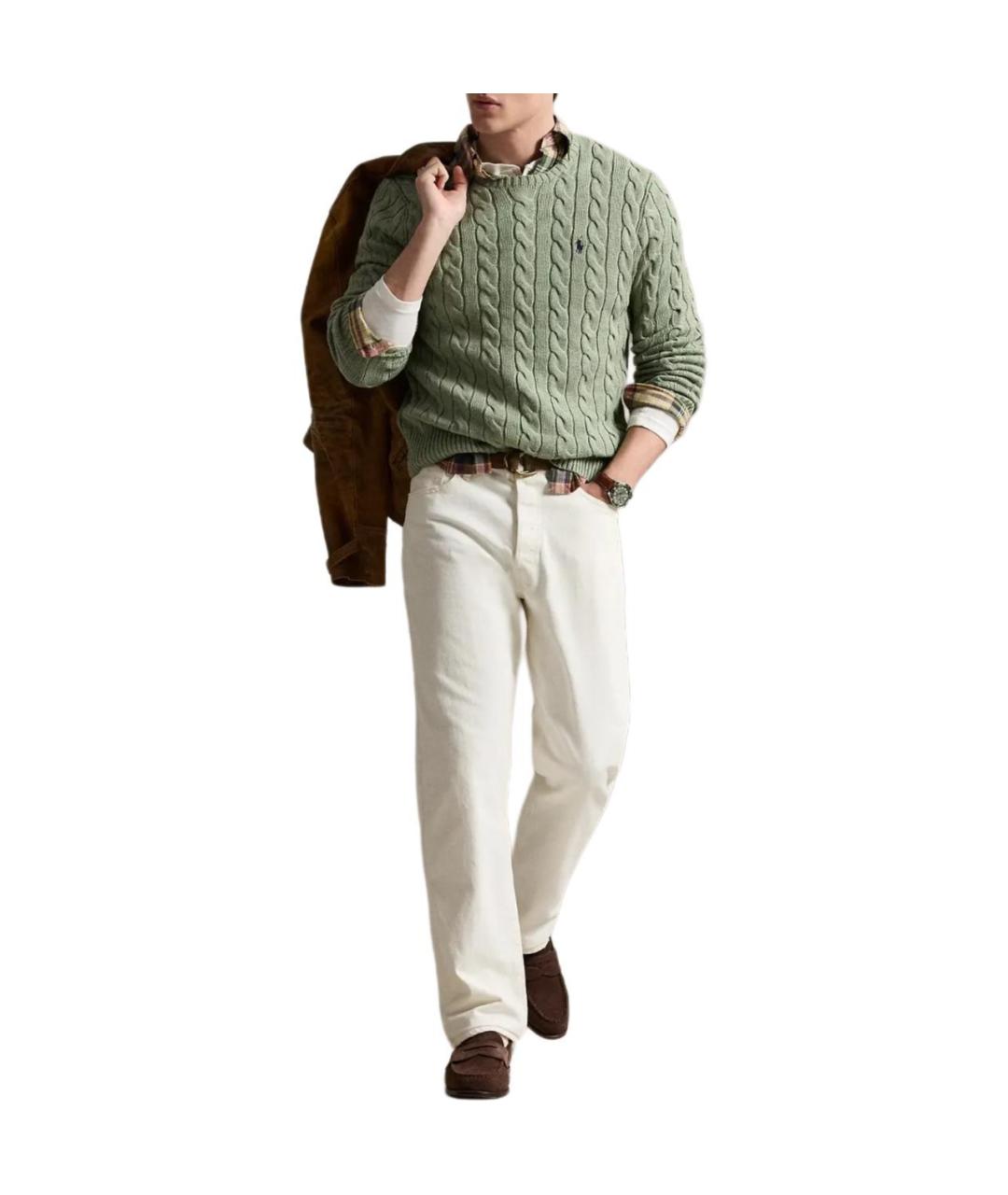 POLO RALPH LAUREN Зеленый джемпер / свитер, фото 2