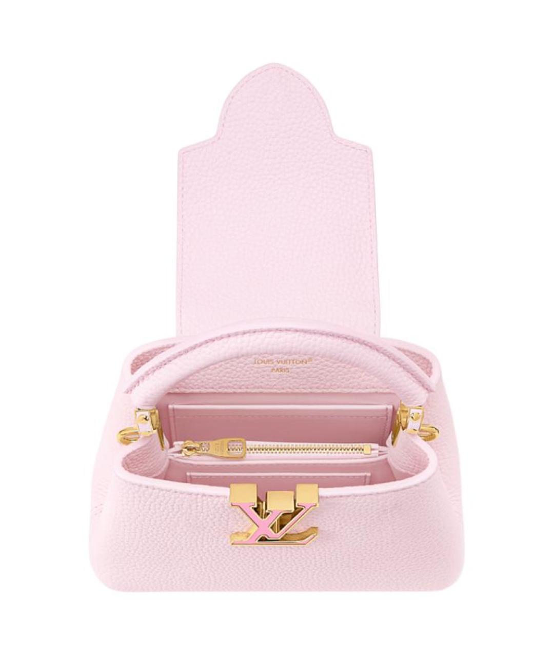 LOUIS VUITTON Розовая кожаная сумка через плечо, фото 4