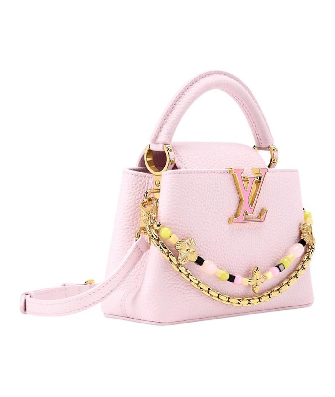 LOUIS VUITTON Розовая кожаная сумка через плечо, фото 2