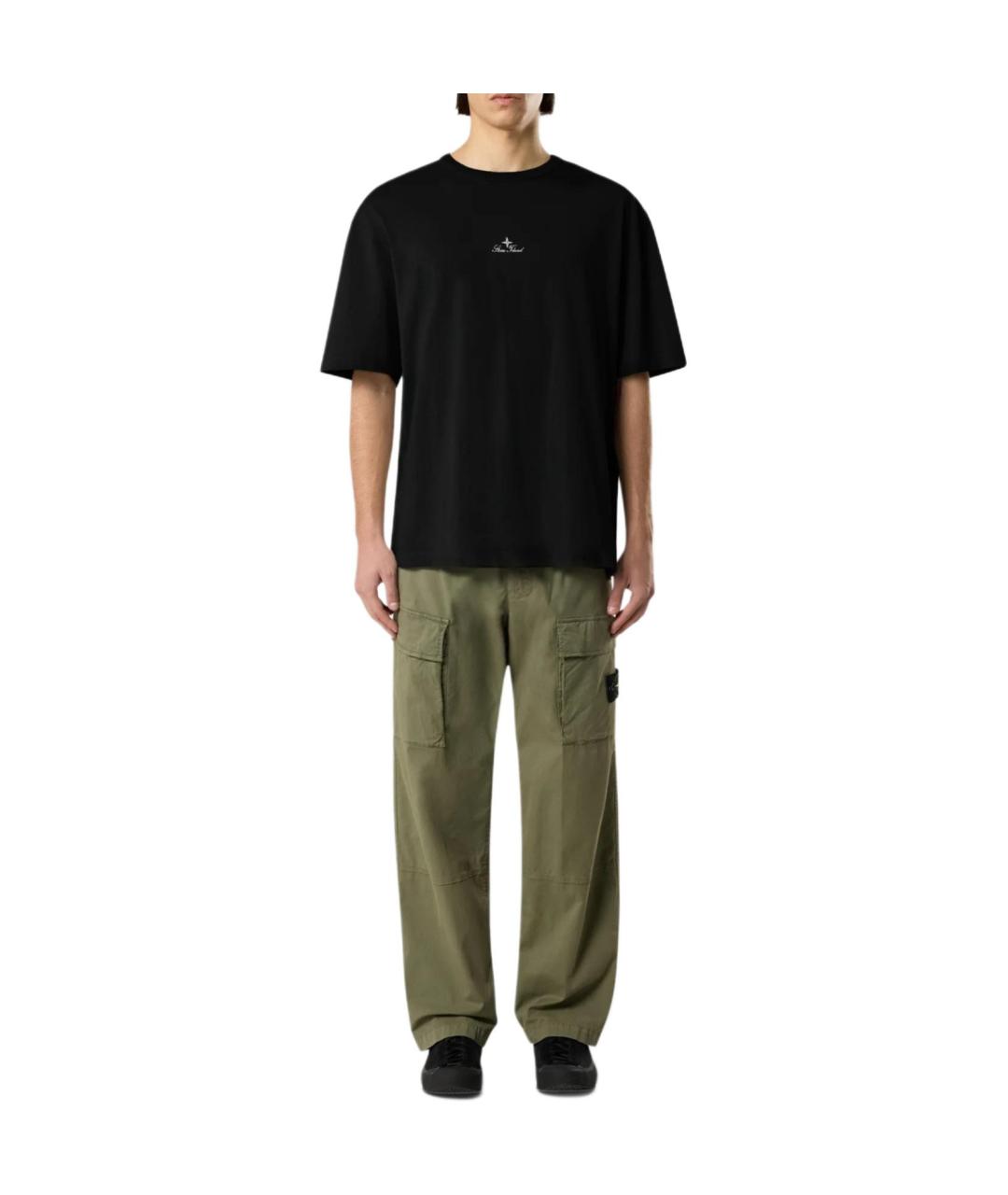 STONE ISLAND Черная футболка, фото 2