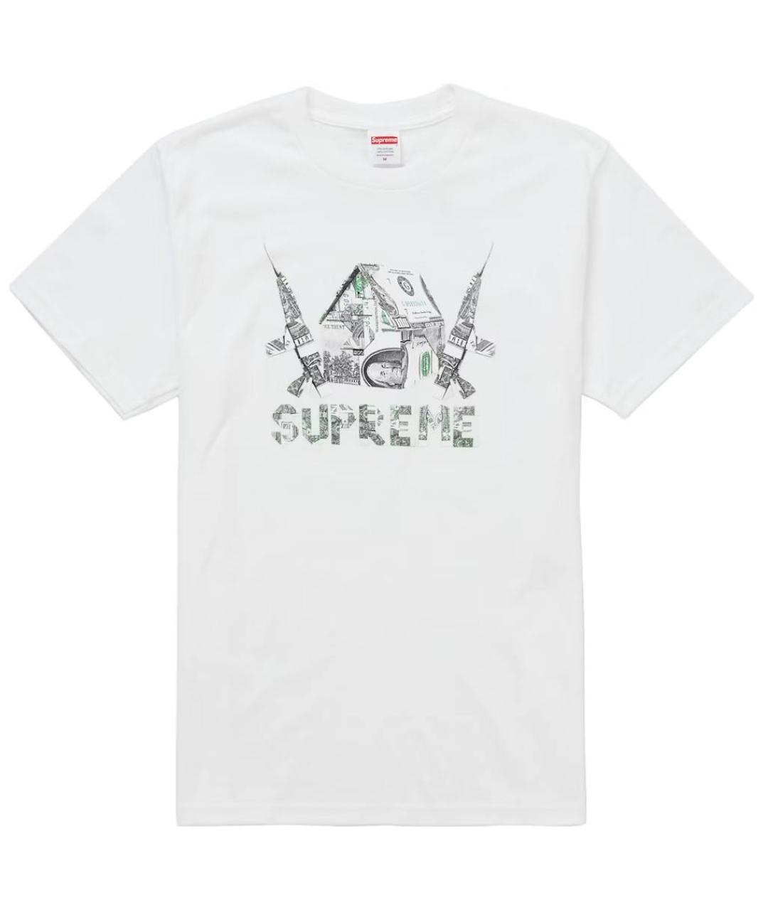 SUPREME Белая футболка, фото 1