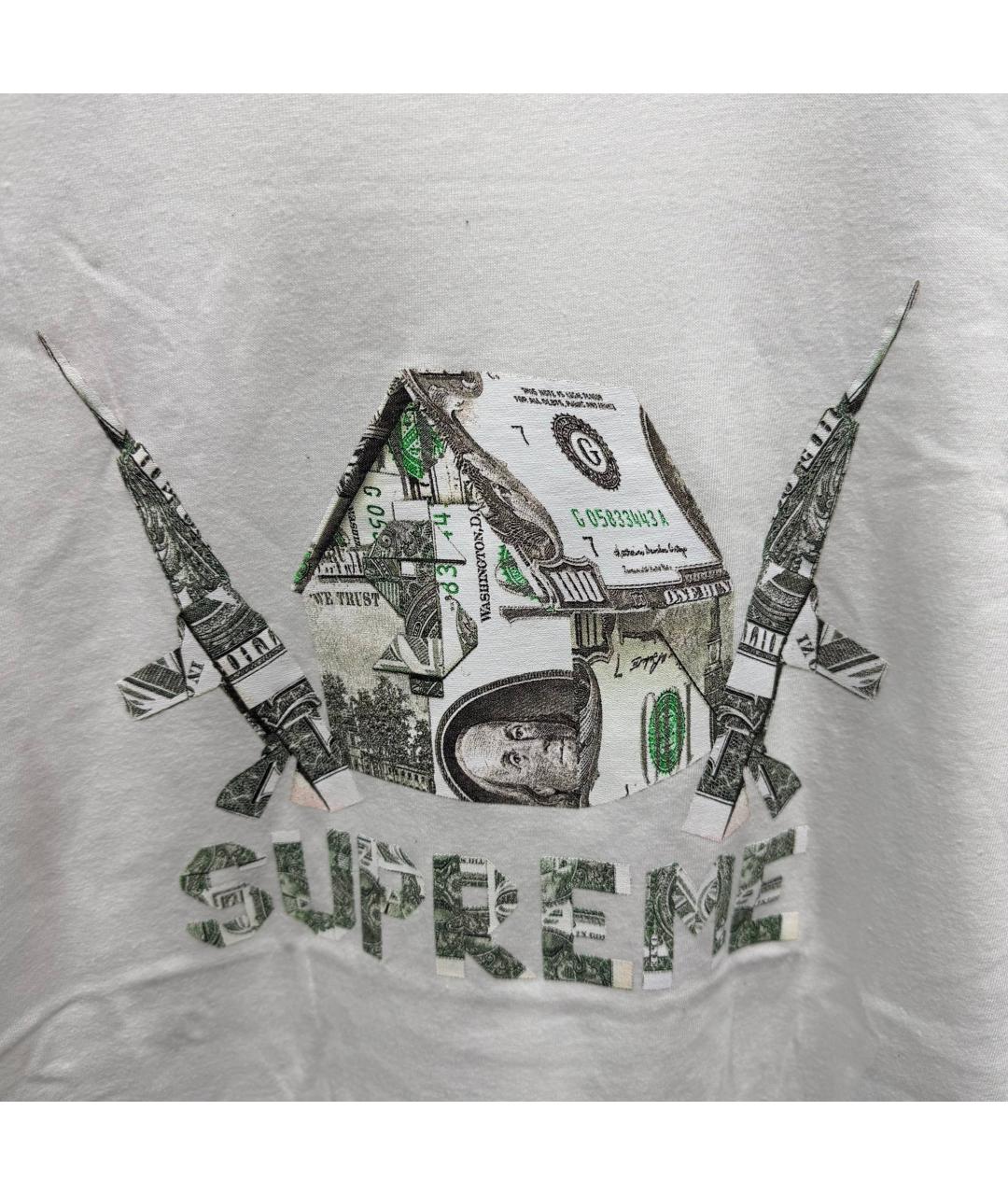 SUPREME Белая футболка, фото 3