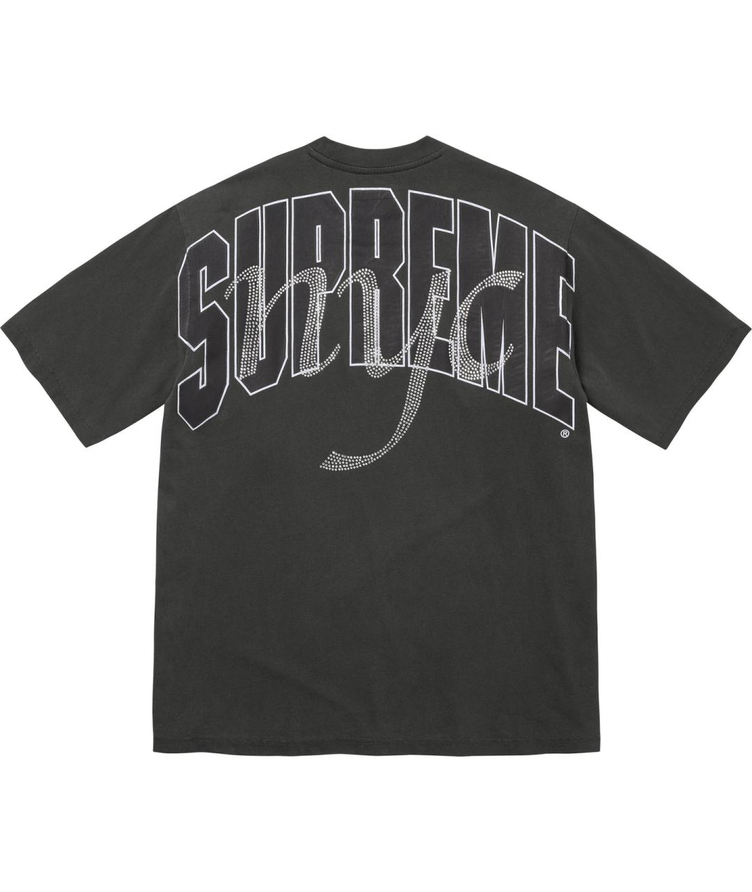 SUPREME Черная футболка, фото 2