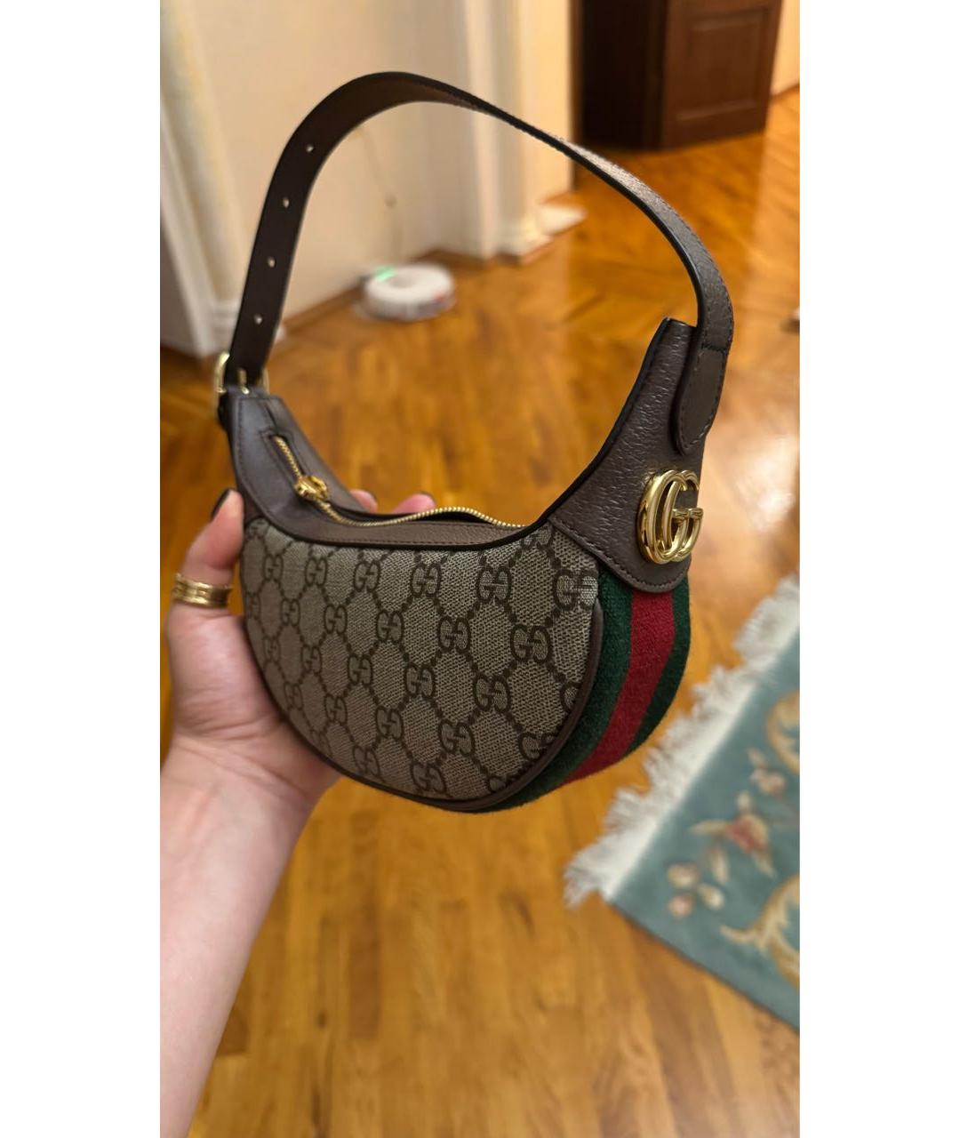GUCCI Бежевая сумка с короткими ручками, фото 2
