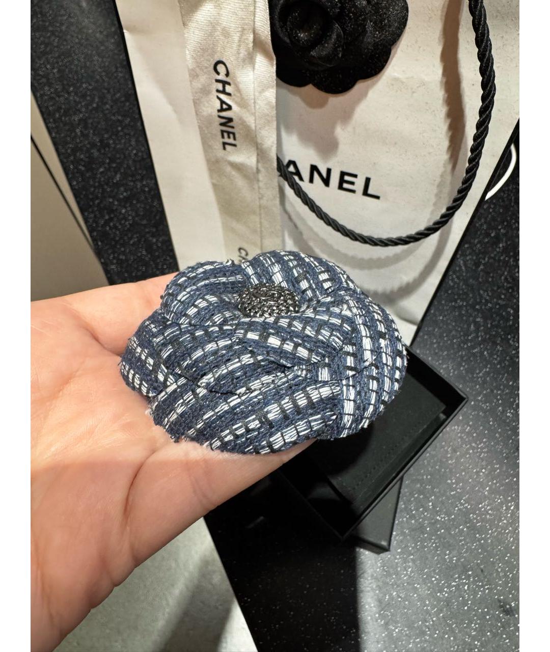 CHANEL Темно-синяя булавка / брошь, фото 4