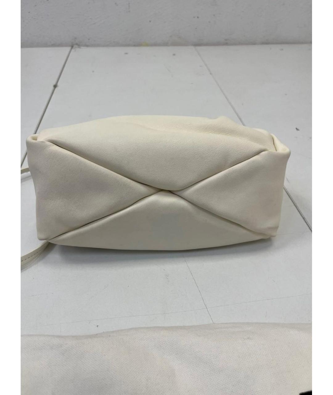 JIL SANDER Белая кожаная сумка через плечо, фото 4
