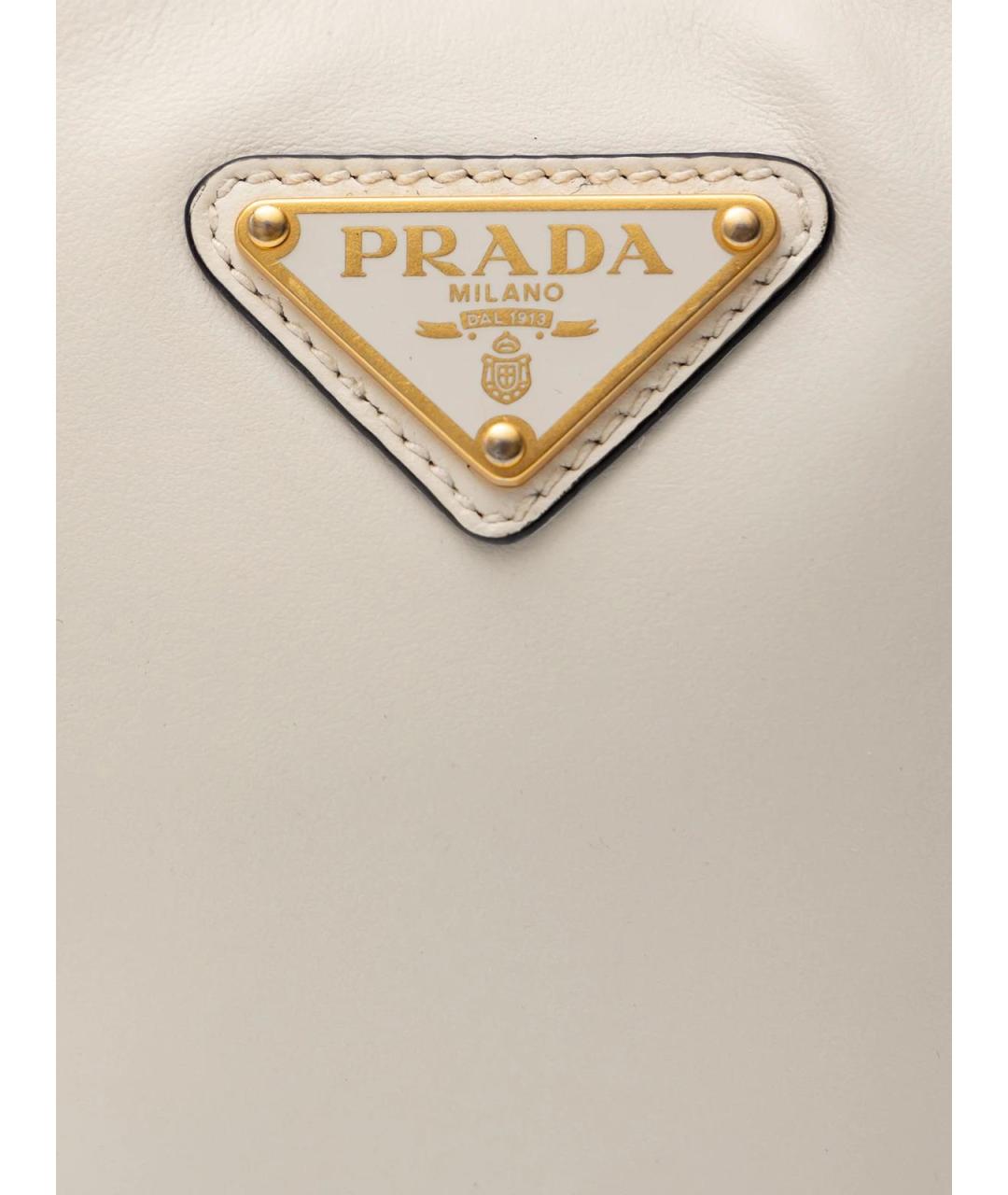 PRADA Бежевая кожаная сумка тоут, фото 5