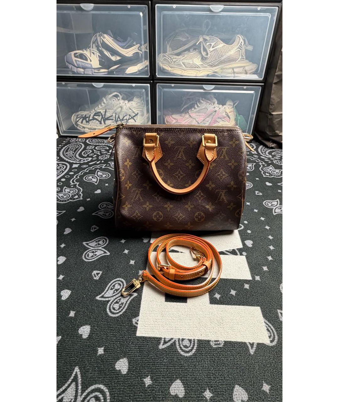 LOUIS VUITTON Коричневая сумка с короткими ручками, фото 6