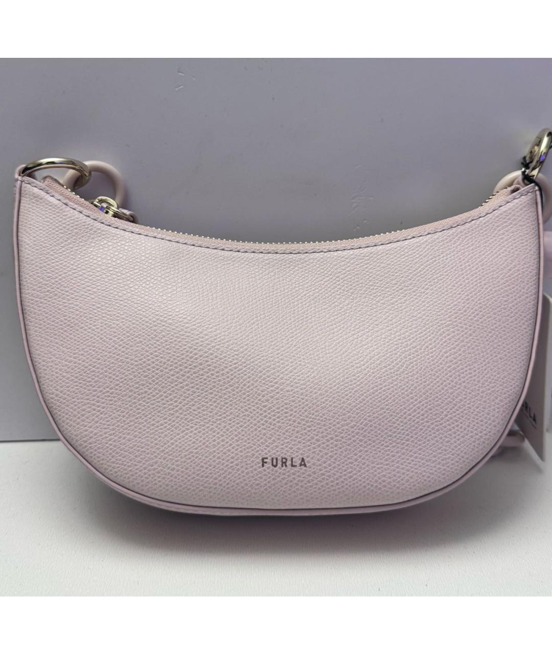 FURLA Розовая кожаная сумка через плечо, фото 2
