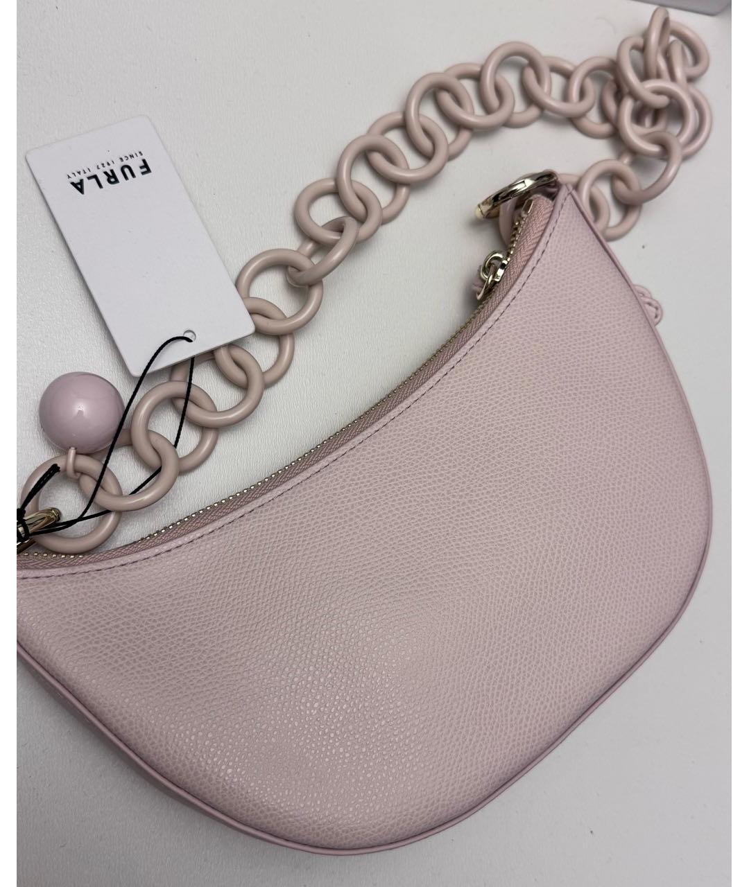 FURLA Розовая кожаная сумка через плечо, фото 5