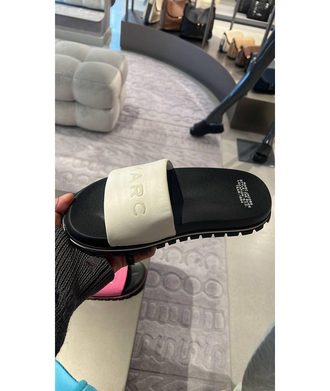 MARC JACOBS Белые шлепанцы, фото 6