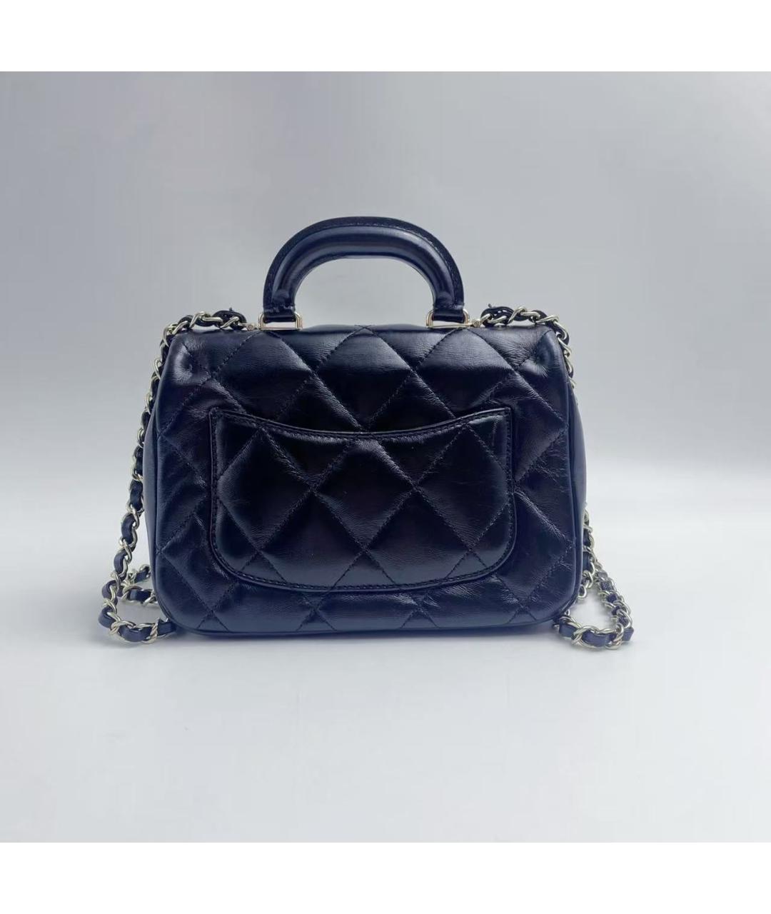 CHANEL Черная кожаная сумка через плечо, фото 4