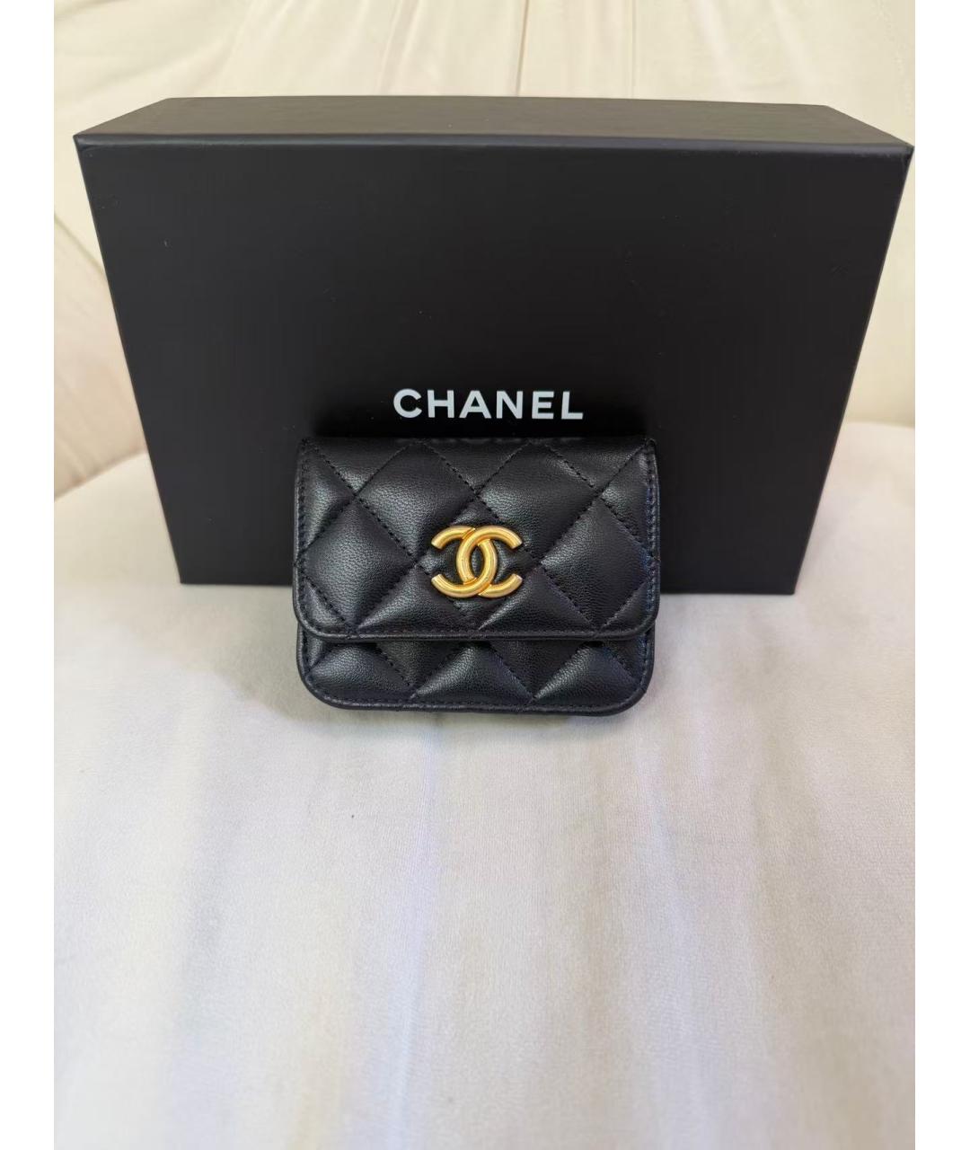CHANEL Черная кожаная поясная сумка, фото 2