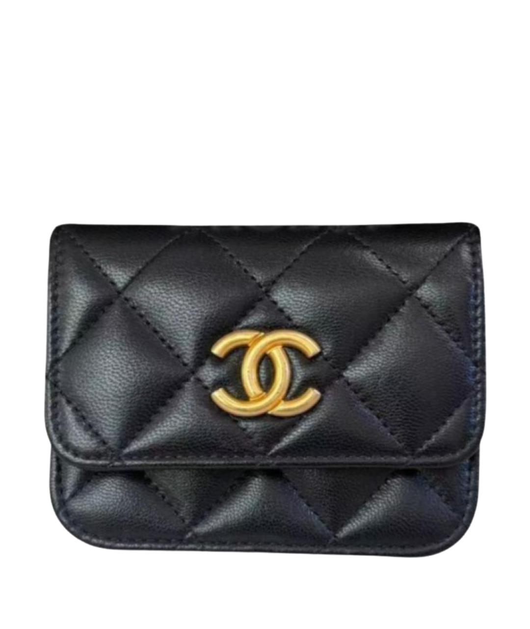 CHANEL Черная кожаная поясная сумка, фото 1