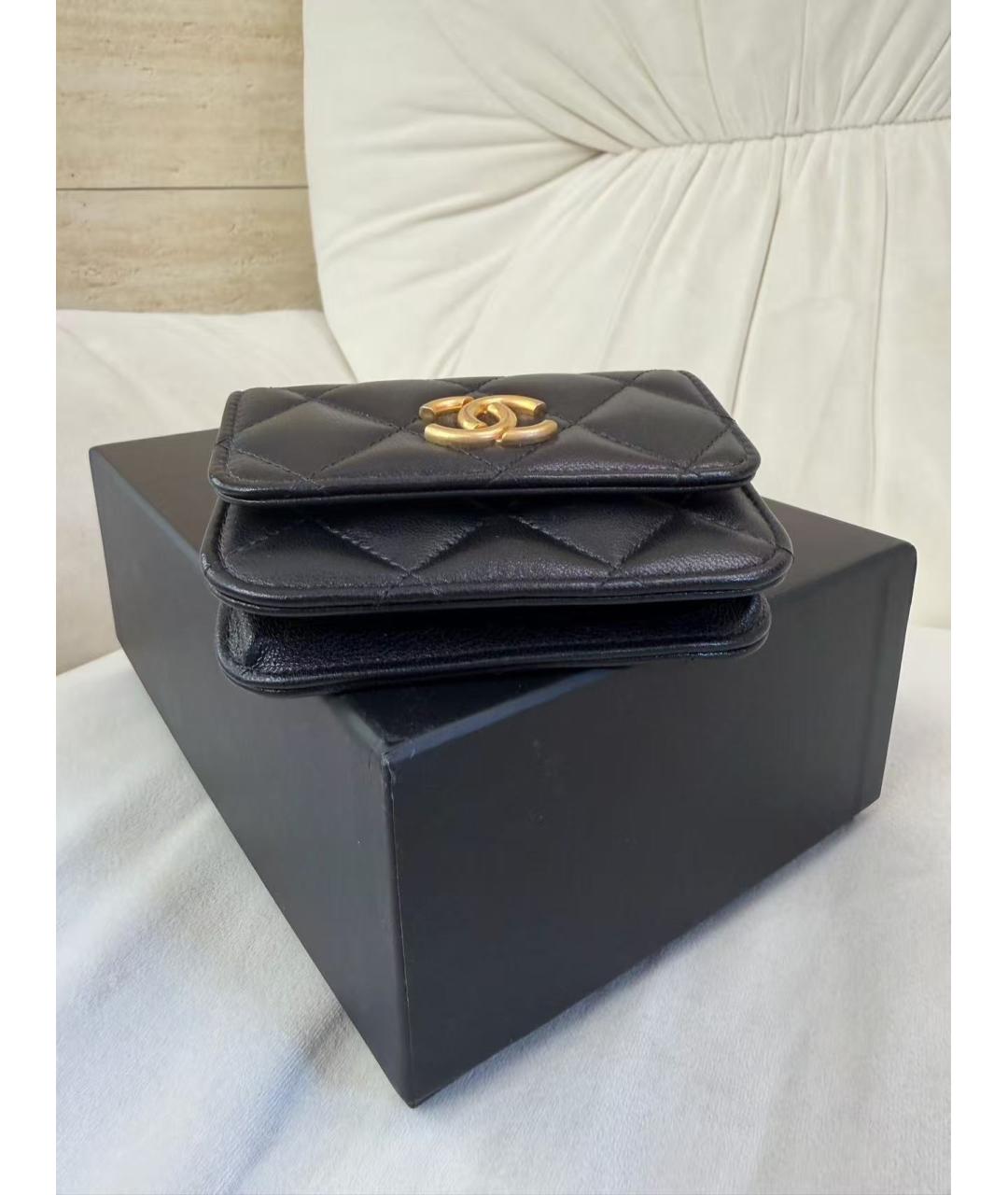 CHANEL Черная кожаная поясная сумка, фото 5