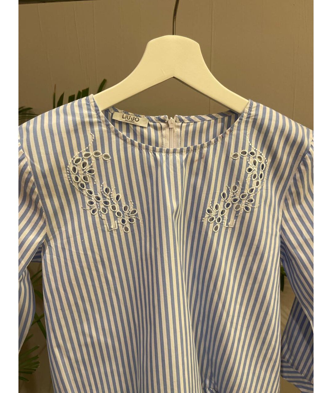 LIU JO Голубая хлопковая рубашка/блузка, фото 3