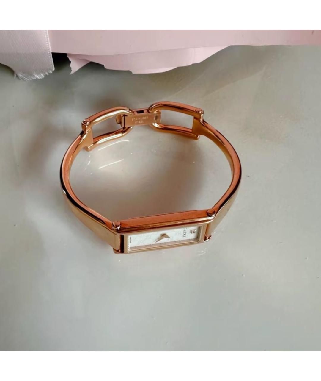 GUCCI Золотые часы, фото 5