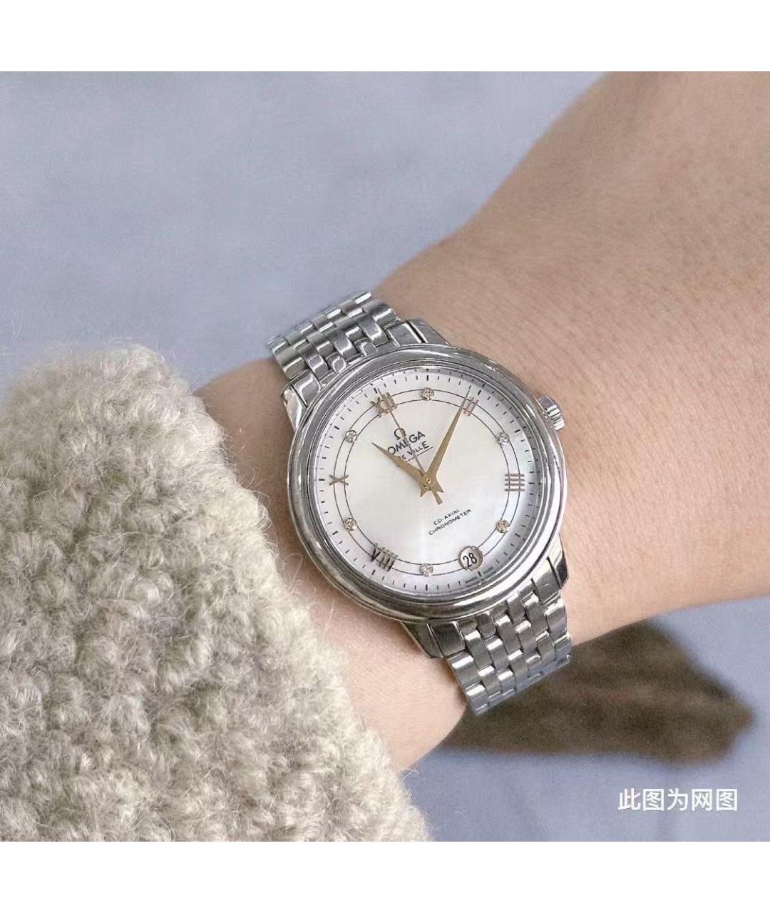 OMEGA Серебряные часы, фото 5
