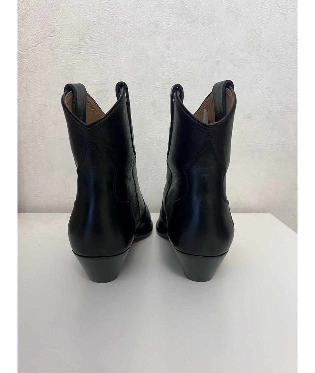 ISABEL MARANT Черные кожаные сапоги, фото 4
