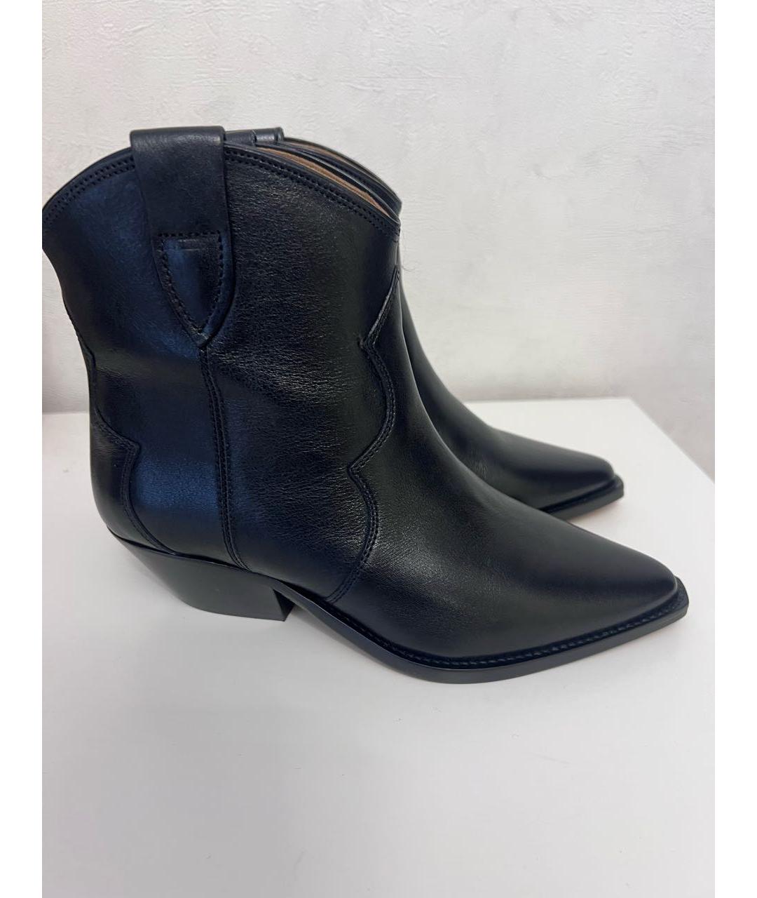 ISABEL MARANT Черные кожаные сапоги, фото 5