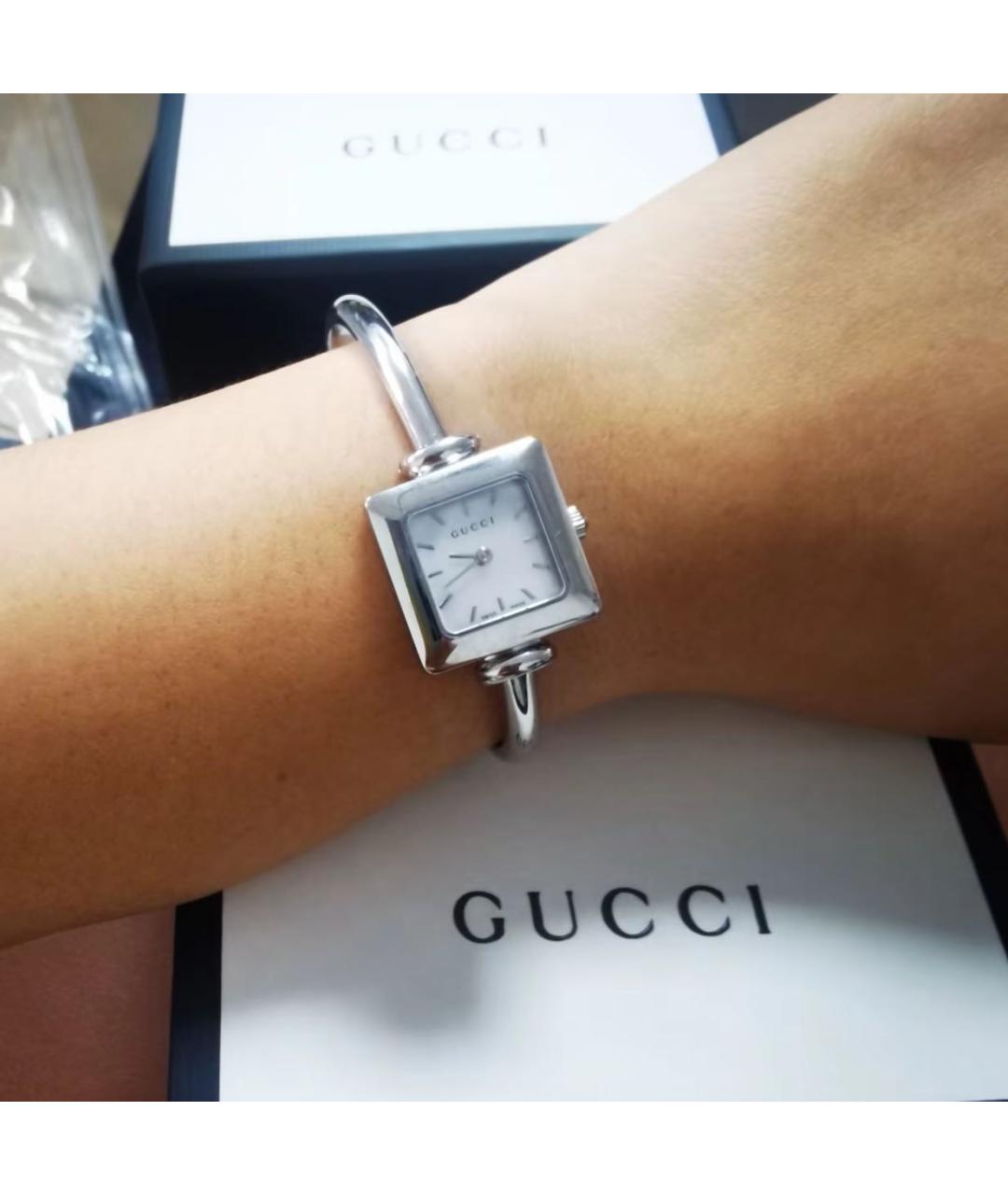 GUCCI Серебряные стальные часы, фото 5