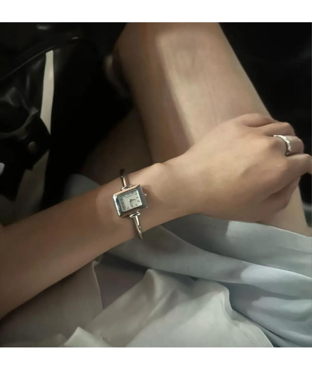 GUCCI Серебряные стальные часы, фото 6