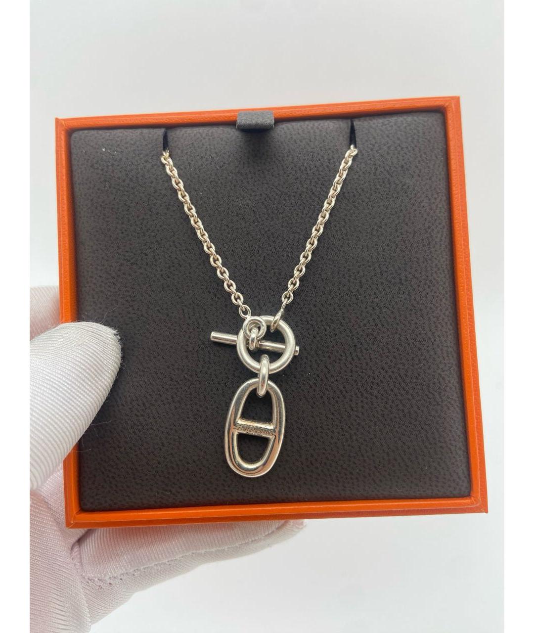 HERMES Серебряное колье, фото 2