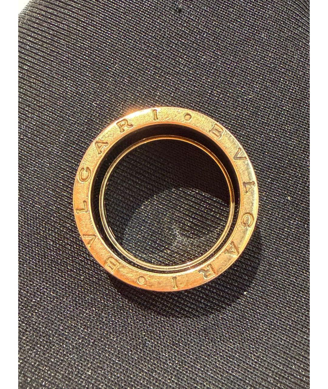 BVLGARI Черное кольцо из розового золота, фото 2