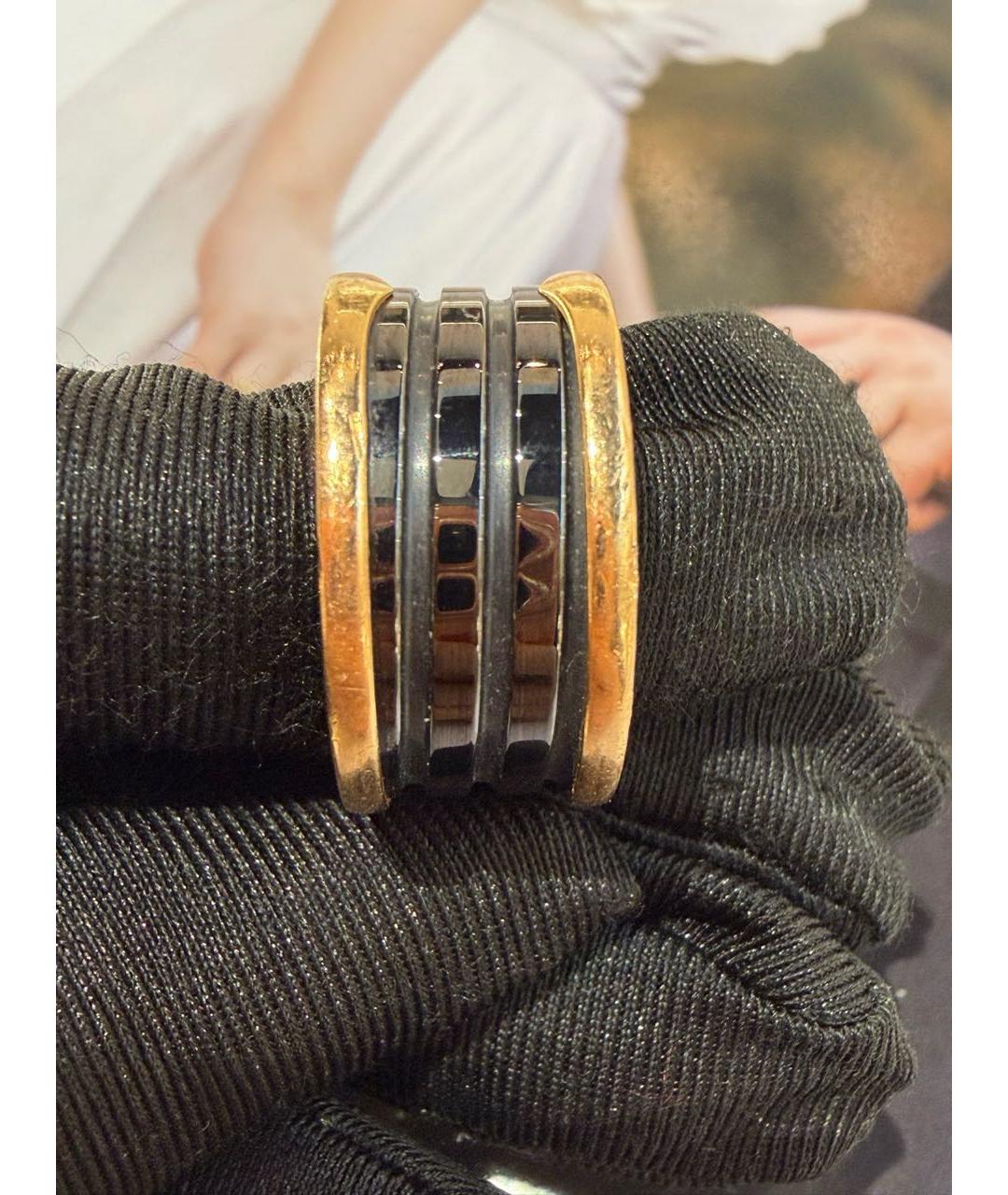 BVLGARI Черное кольцо из розового золота, фото 6
