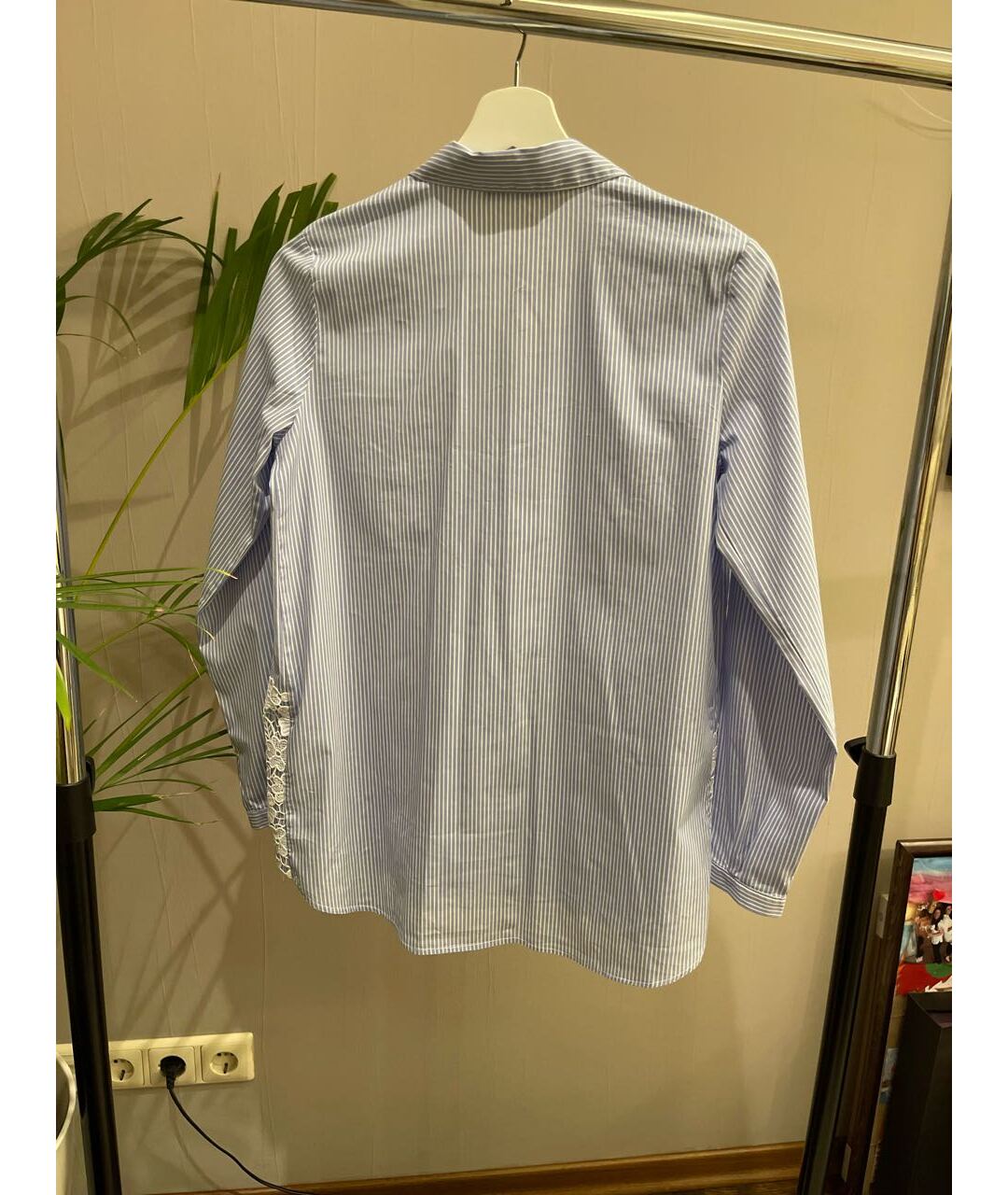 ERMANNO SCERVINO JUNIOR Голубая хлопковая рубашка/блузка, фото 2