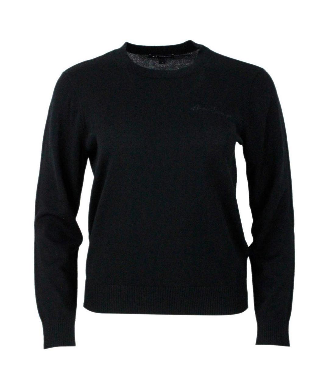 ARMANI EXCHANGE Черный шерстяной джемпер / свитер, фото 1