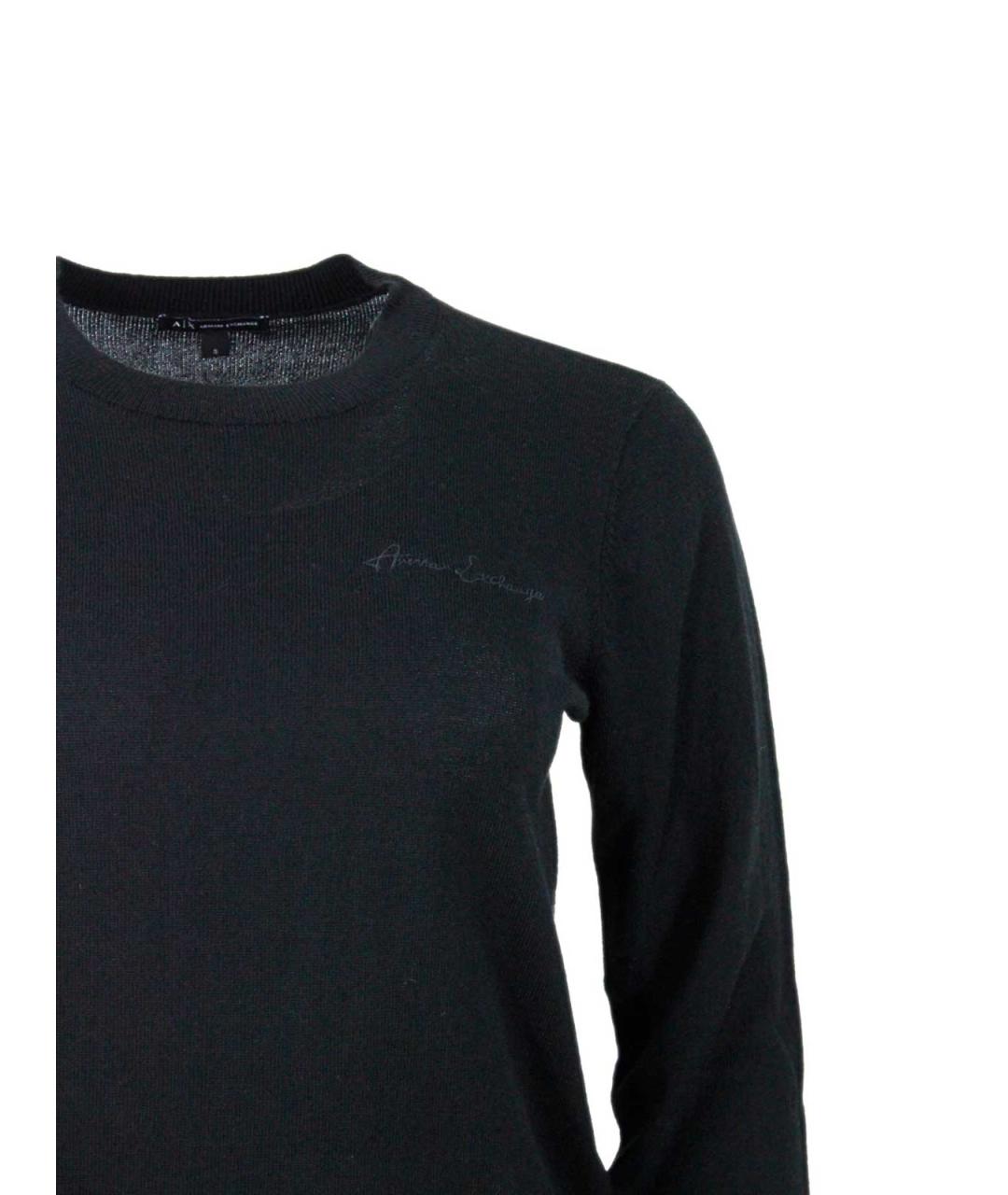ARMANI EXCHANGE Черный шерстяной джемпер / свитер, фото 4
