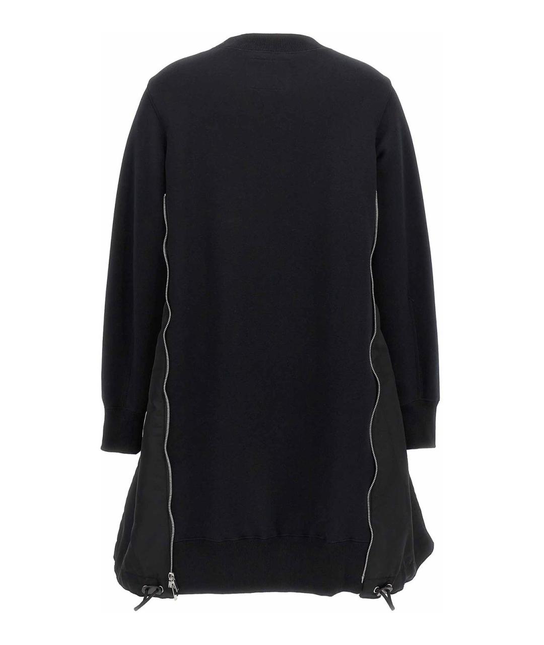 SACAI Черное хлопковое повседневное платье, фото 2