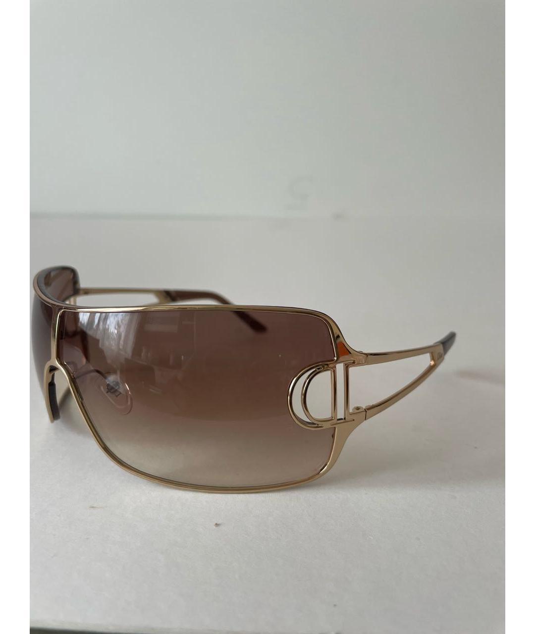 CHRISTIAN DIOR Коричневые пластиковые солнцезащитные очки, фото 2