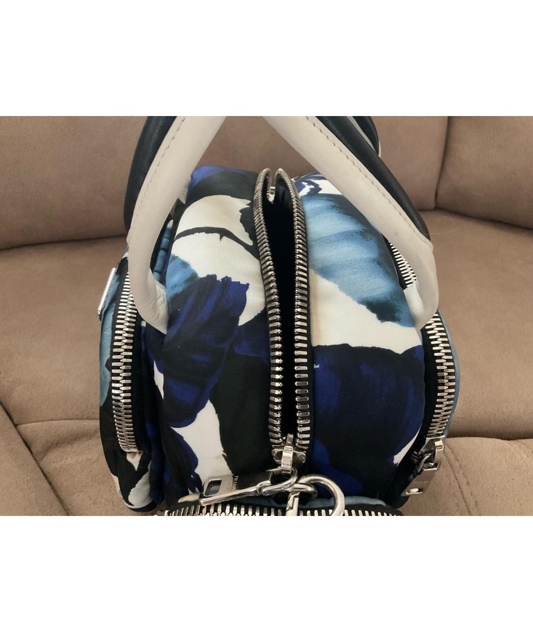 PRADA Синяя синтетическая сумка с короткими ручками, фото 6