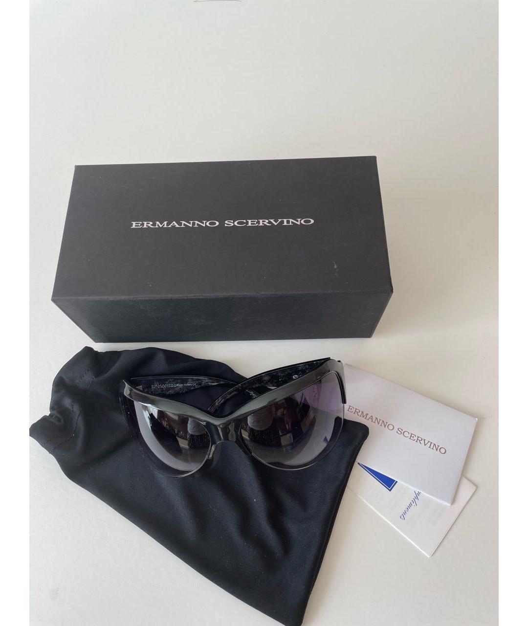 ERMANNO SCERVINO Черные пластиковые солнцезащитные очки, фото 4