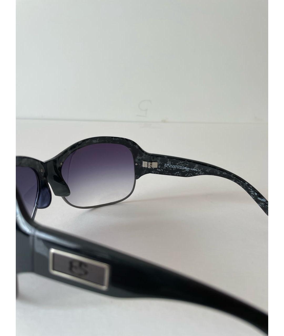 ERMANNO SCERVINO Черные пластиковые солнцезащитные очки, фото 6