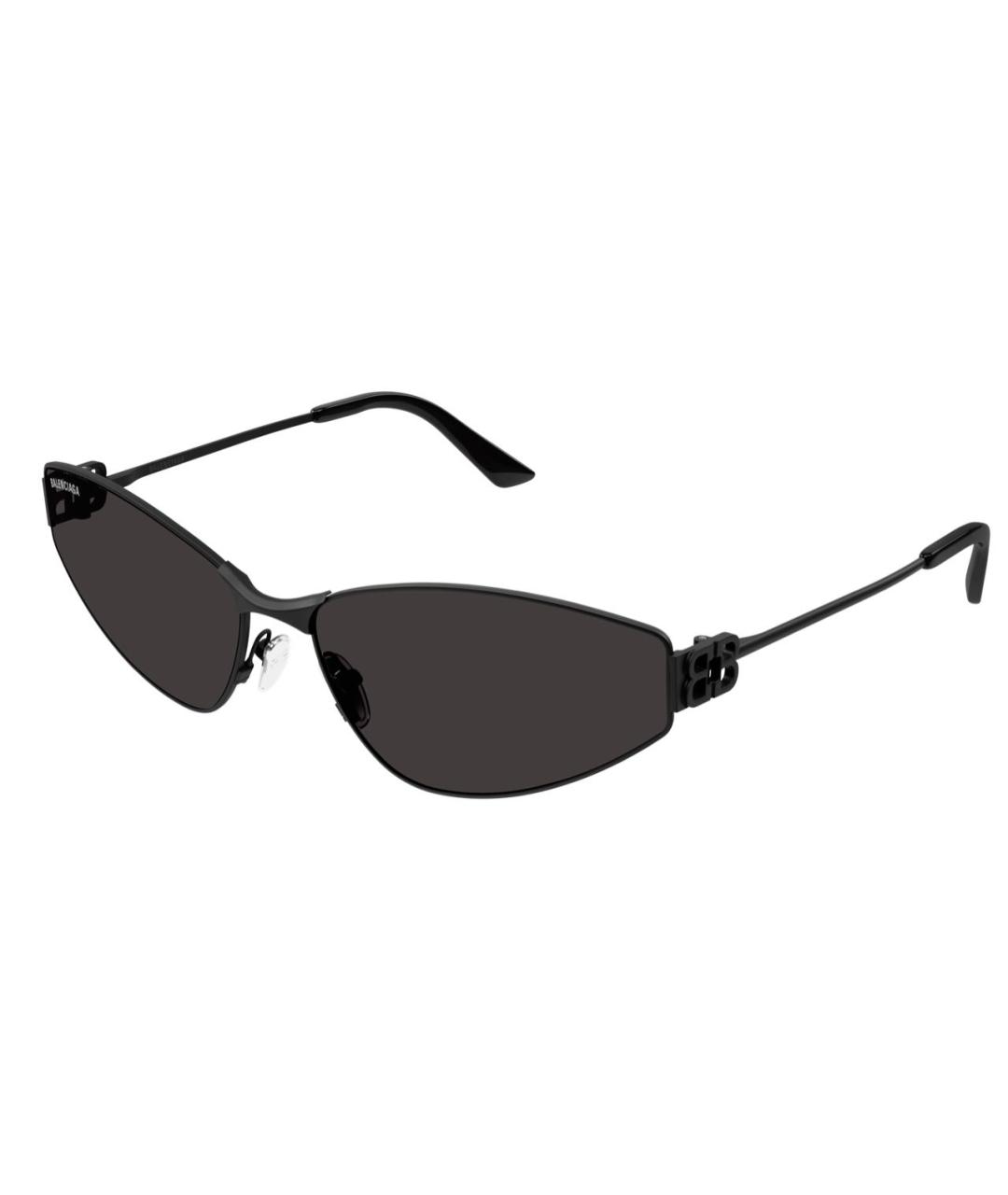 BALENCIAGA Черные металлические солнцезащитные очки, фото 1