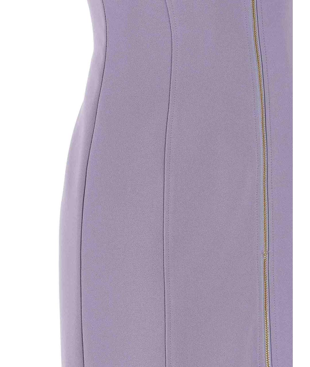 ELISABETTA FRANCHI Фиолетовое полиэстеровое повседневное платье, фото 4