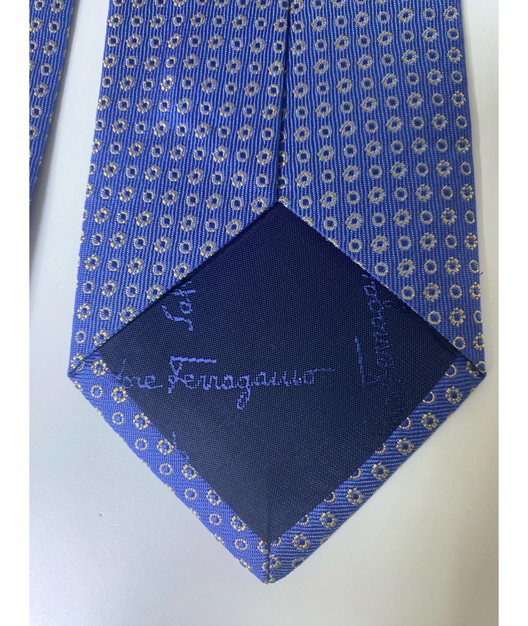 FERRAGAMO Синий шелковый галстук, фото 6