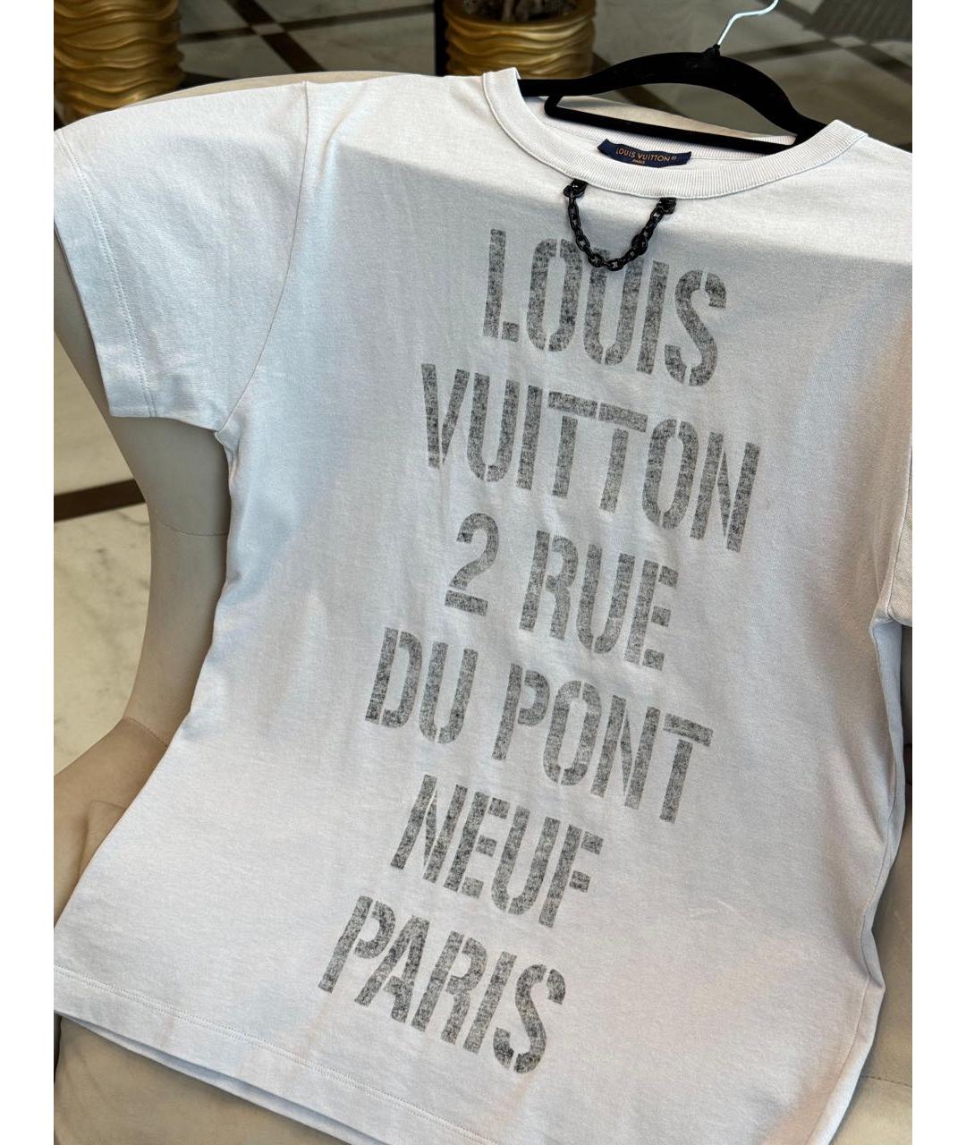 LOUIS VUITTON Серая хлопковая футболка, фото 2