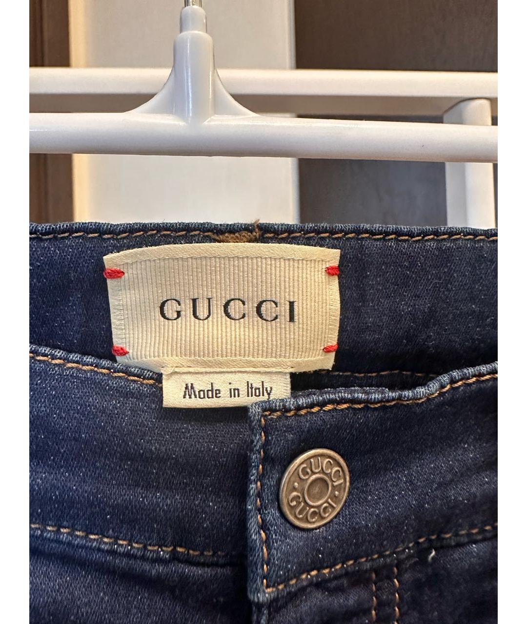 GUCCI KIDS Темно-синие деним детские джинсы, фото 3