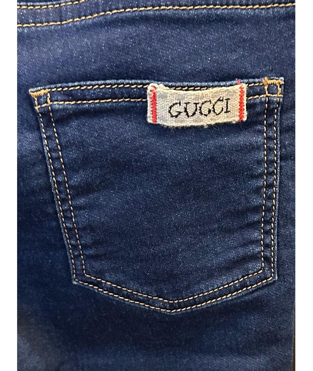 GUCCI KIDS Темно-синие деним детские джинсы, фото 7