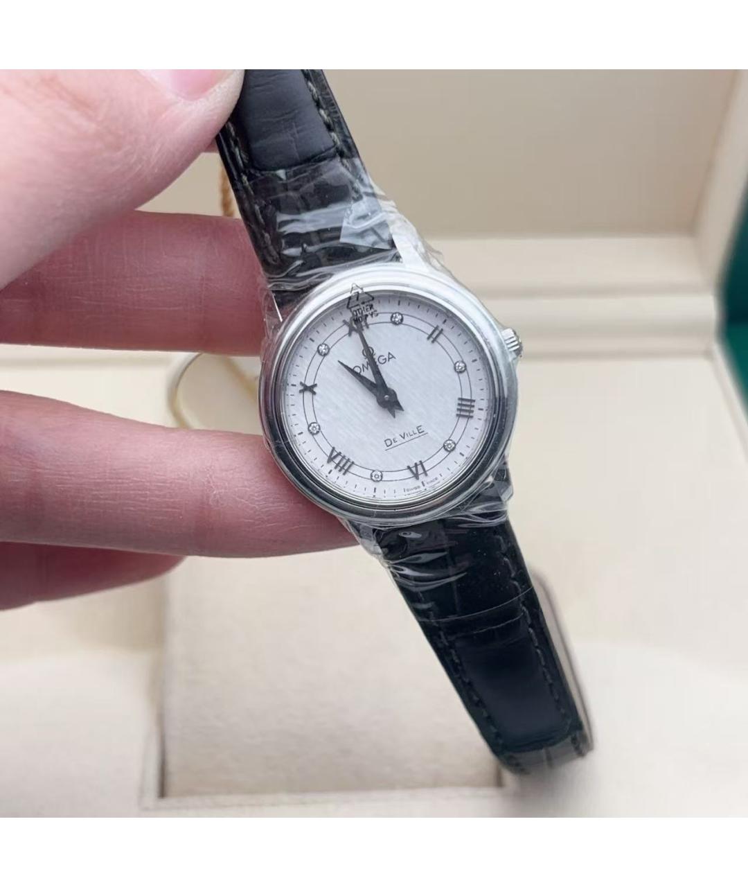 OMEGA Розовые часы, фото 5