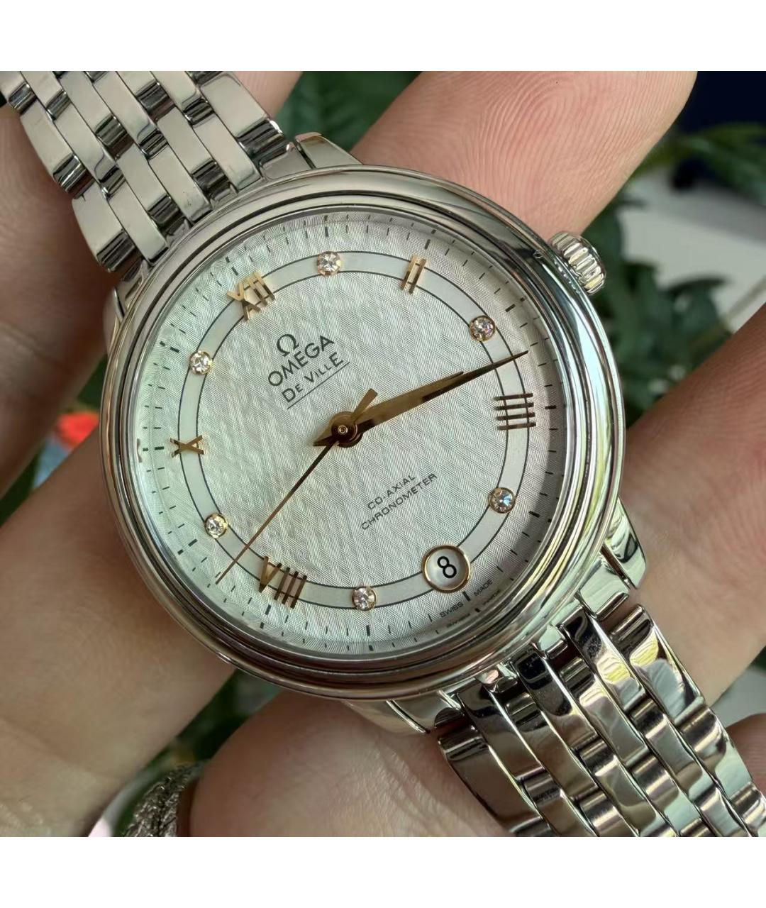 OMEGA Серебряные часы, фото 5