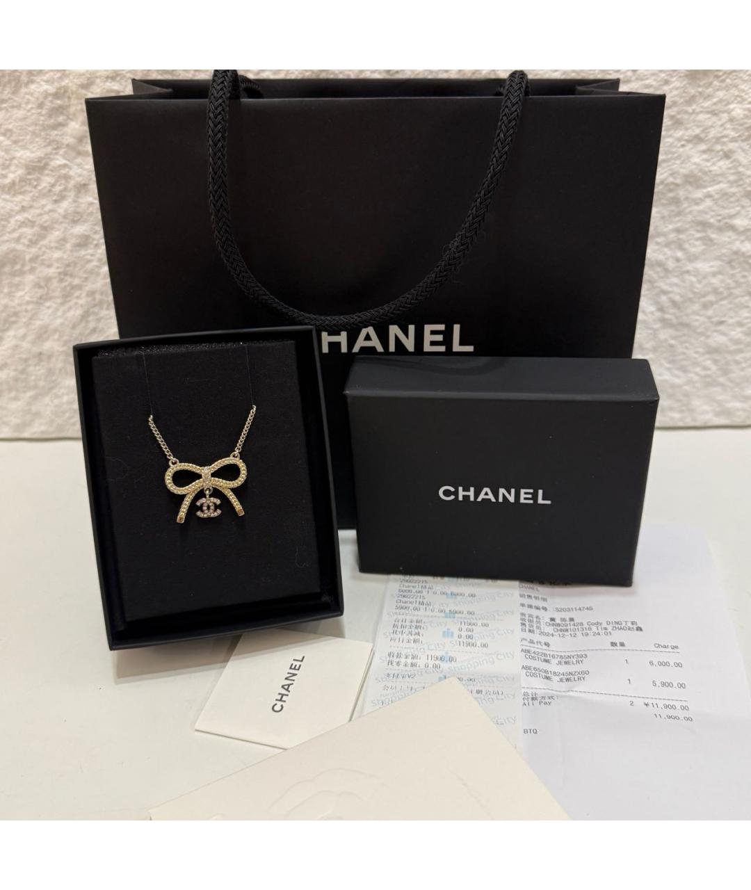 CHANEL Золотое металлическое колье, фото 5